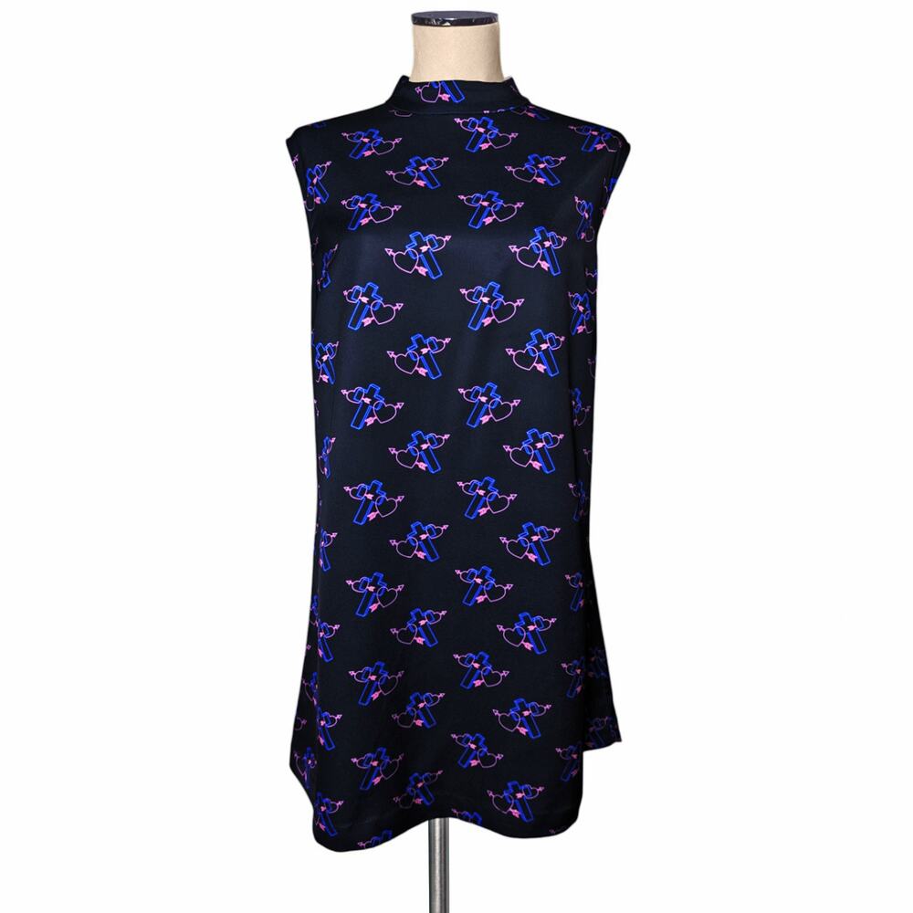 Unique Cool HAYLEY ELSAESSER Cross & Hearts Dress Large Nwot L